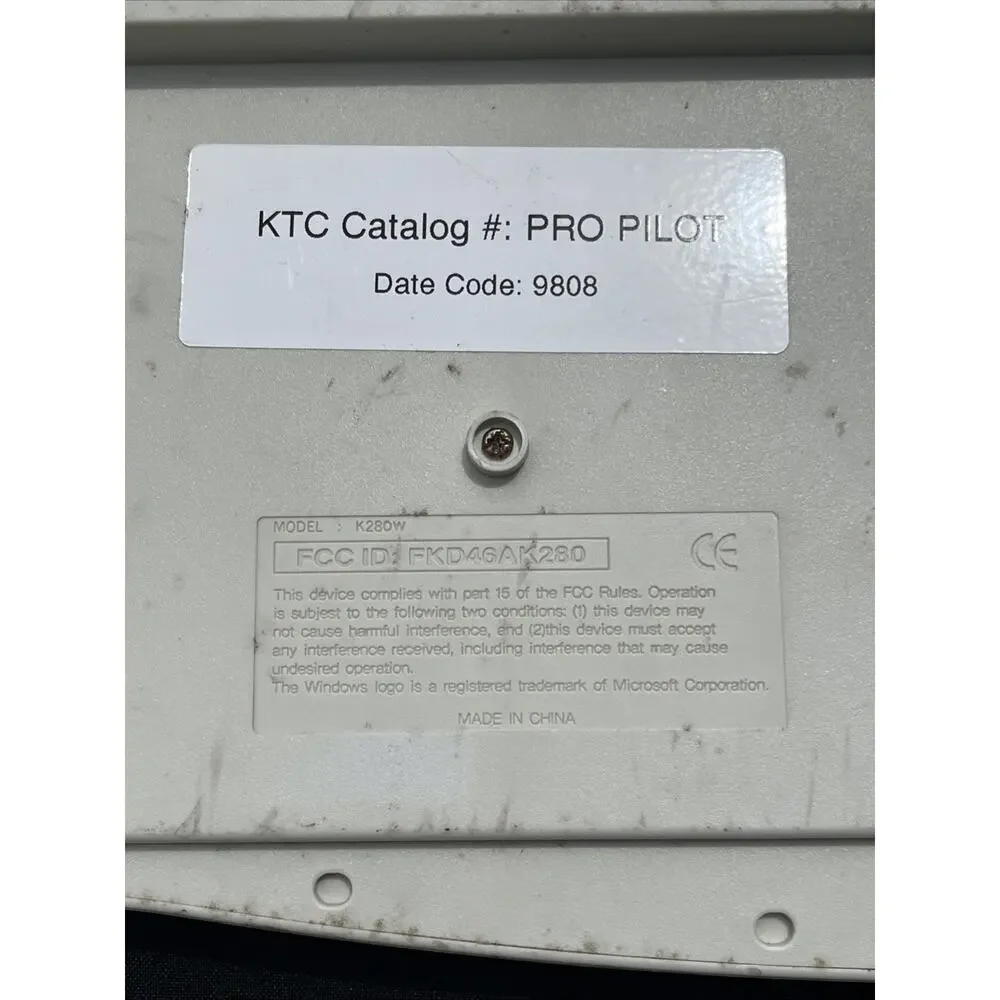 Vintage KTC PRO PILOT K280W Mechanical Terminal Keyboard POS Kiosk Retro Comp